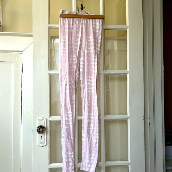 🌸 light pink🌸Thief & Bandit small women leggings, stretch, white, screenprinted - Picture 3 of 7